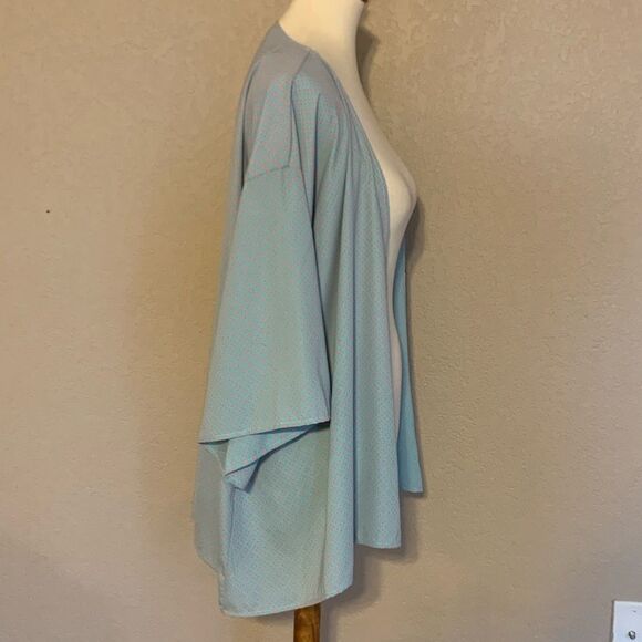 Primi Teal & Hot Pink Geometric Kimono M Swim Cov - Picture 3 of 12